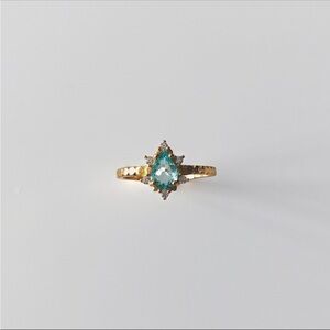 Blue Aberdeen - 14K Gold Vermeil Ring Size 7
